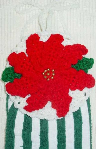 Village Yarn Poinsettia Dishcloths Crochet Kit