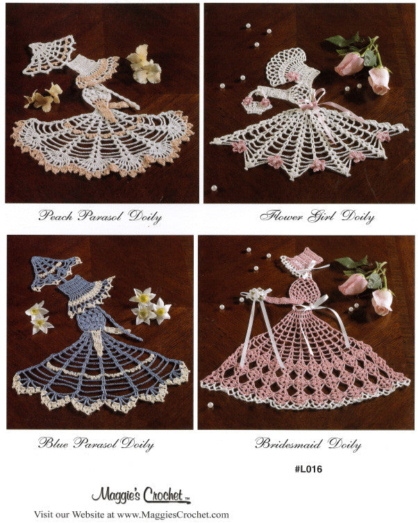 Crinoline Lady Doily Crochet Pattern PDF Lady Applique Patterns Victorian  Themed Ladies Diy Craft Instant Download Mother Day Gift 
