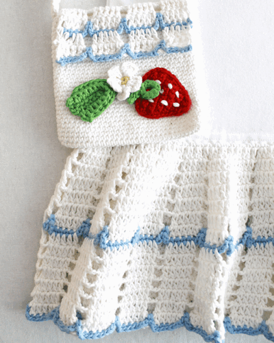 Strawberry Crochet Bag With Handbag Style White Strawberry 