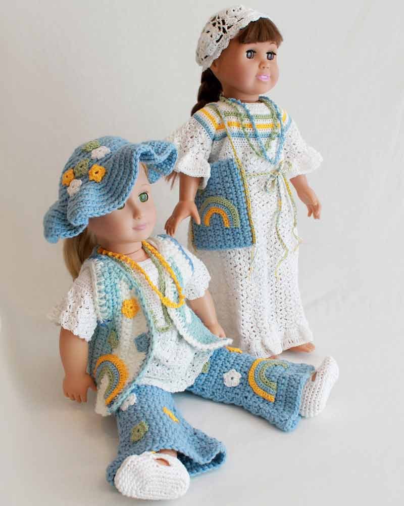 18 Doll Hippy Wardrobe Crochet Pattern