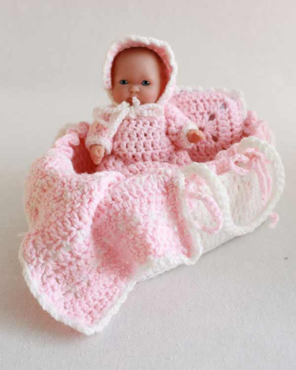 Crochet baby doll basket pattern free online