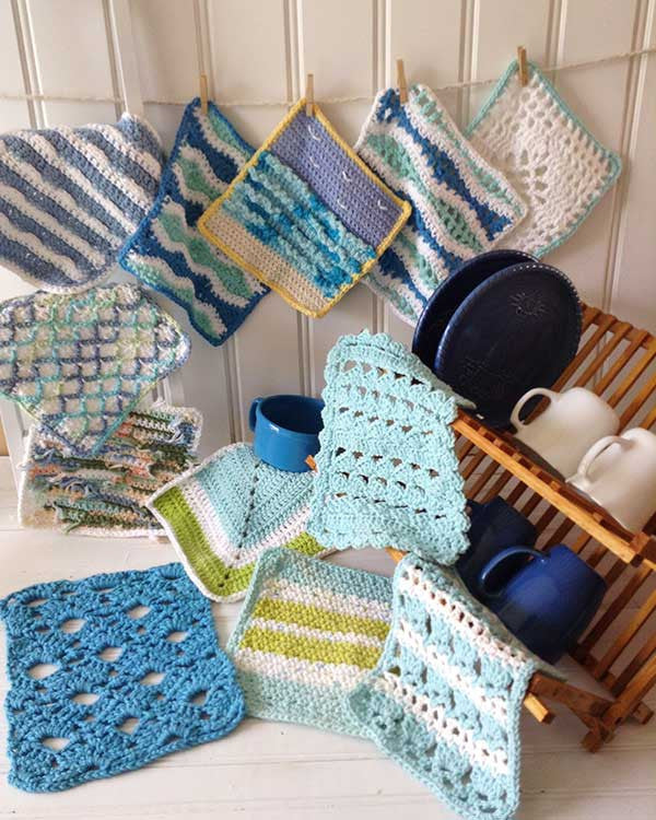 Seaside Dishcloths Set Crochet Pattern– Maggie's Crochet