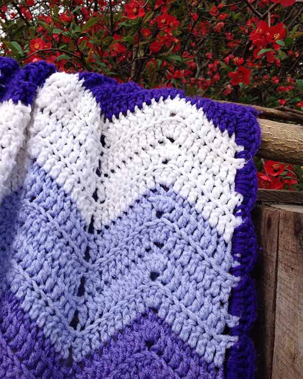 Purple Mountains Majesty Ripple Afghan Crochet Pattern Maggie s