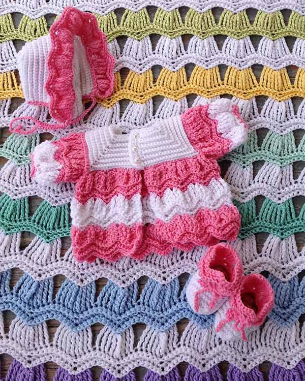 Crochet baby layette discount patterns