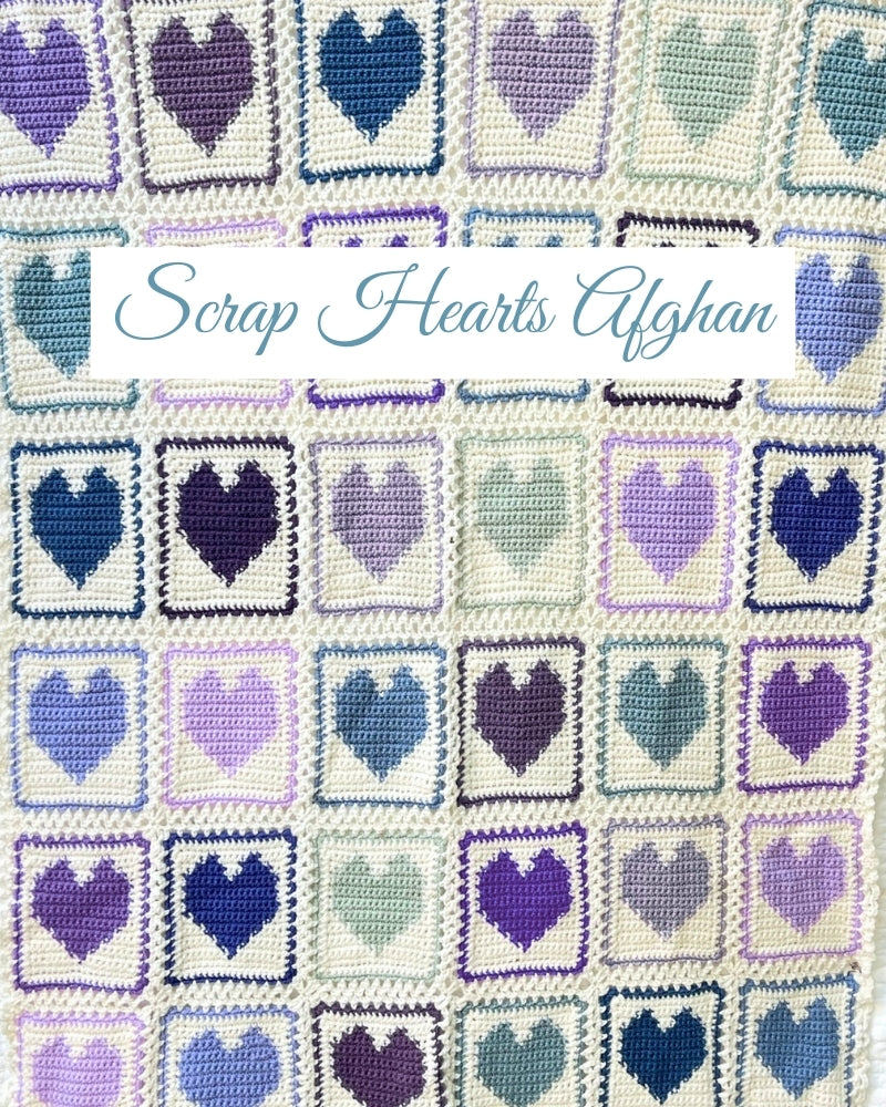 Scrap Hearts Afghan Crochet Pattern