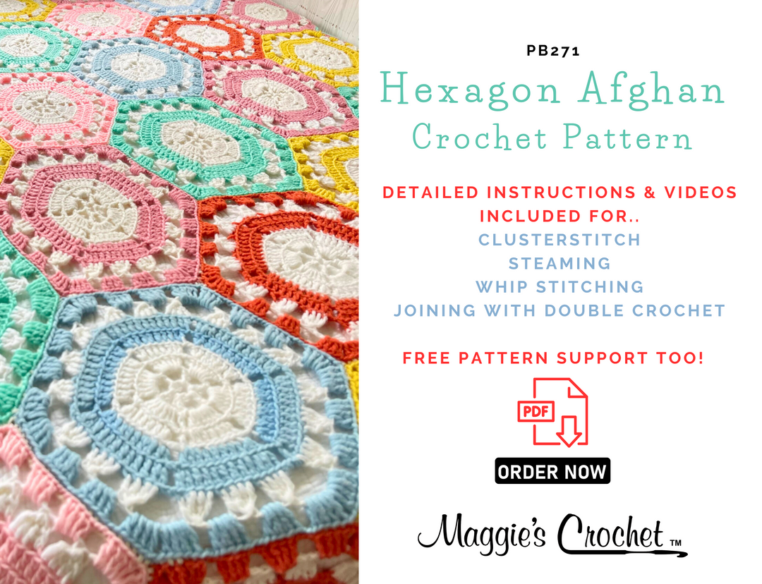 NEW Hexagon Afghan Crochet Pattern