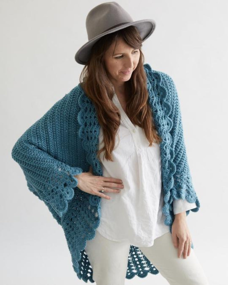 Shell Edged Jacket Crochet Pattern