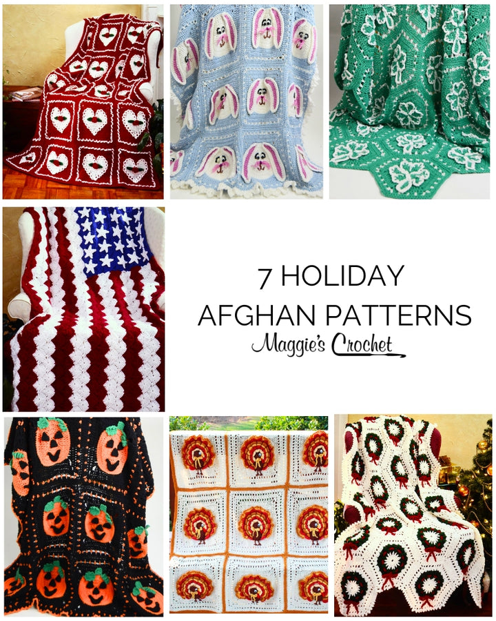 Holiday Afghans 1 Crochet Pattern Leaflet PDF Download