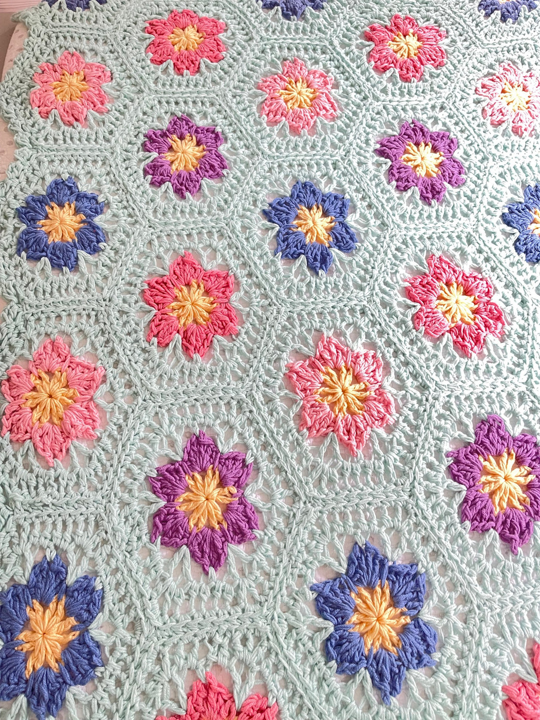 Flower Garden Afghan Crochet Pattern