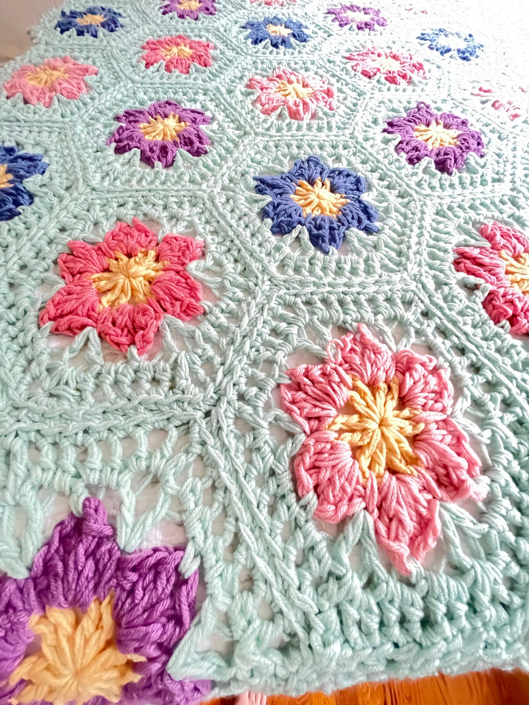 Flower Garden Afghan Crochet Pattern