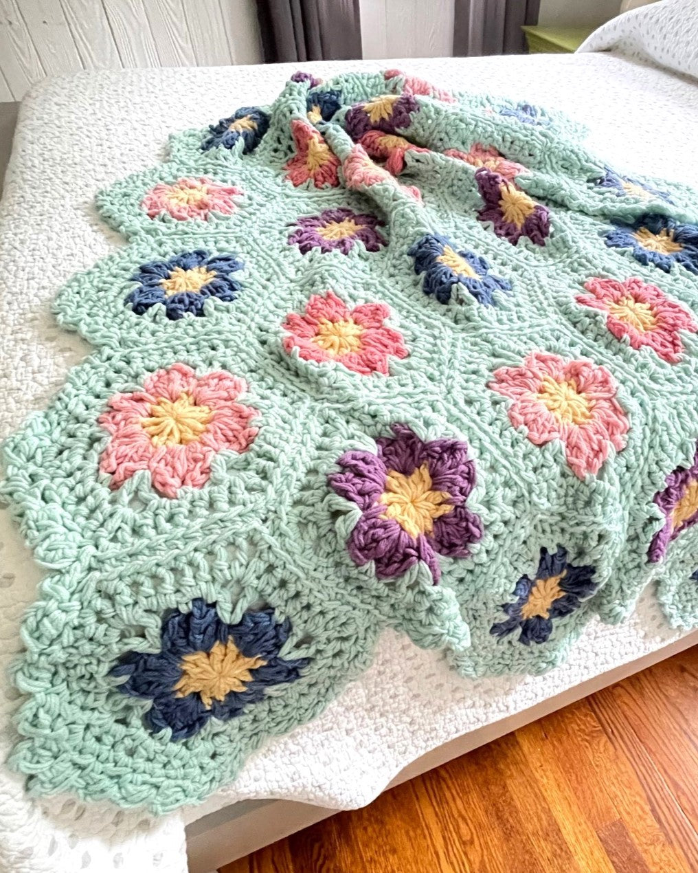 Flower Garden Afghan Crochet Pattern