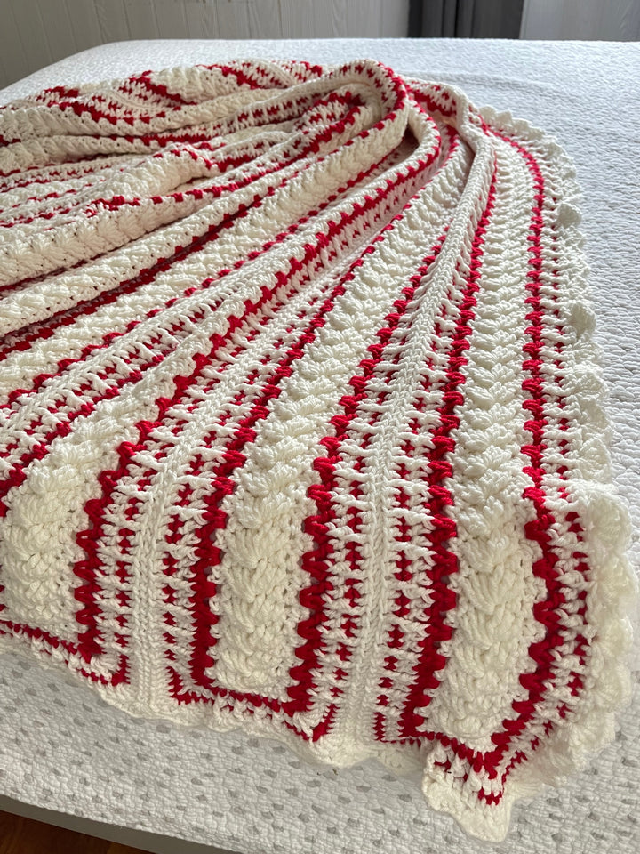 Candy Cane Panels Afghan Crochet Pattern