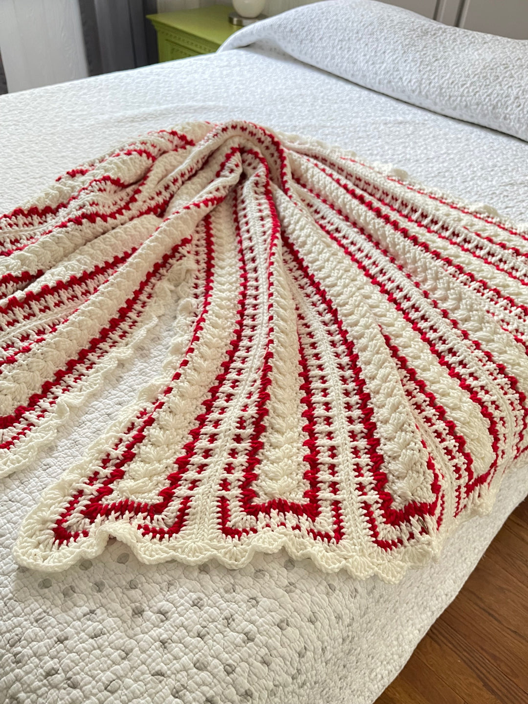 Candy Cane Panels Afghan Crochet Pattern