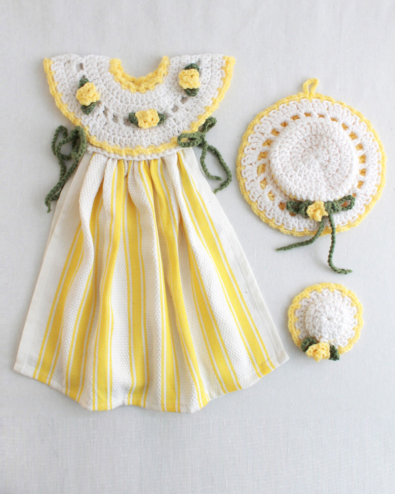 Yellow Rose Oven Door Dress Crochet Pattern