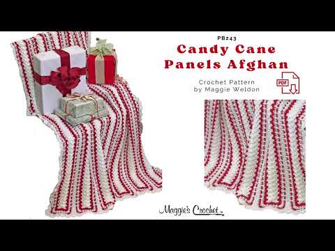 Candy Cane Panels Afghan Crochet Pattern