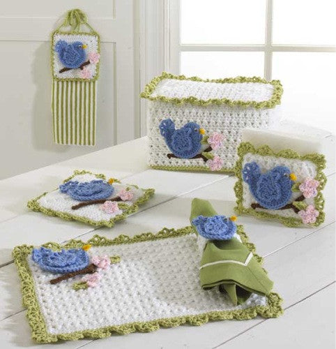 Bluebird Kitchen Set Crochet Pattern - Maggie's Crochet