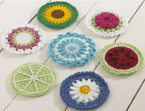 PDF Pattern Crochet Cute Cat Coasters, Home Decor, Easy Crochet