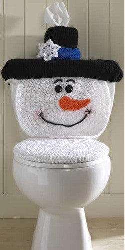 Snowman Toilet Cover Crochet Pattern - Maggie's Crochet