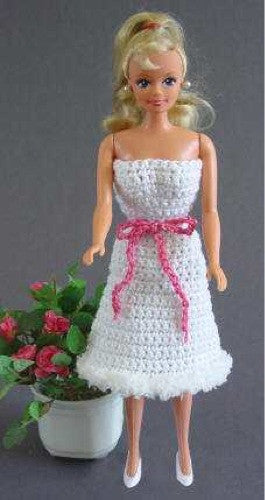 Fashion Doll Strapless Dress and Poncho Crochet Pattern - Maggie's Crochet