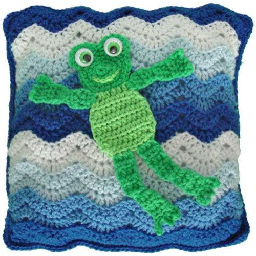 Frolicking Frogs Afghan, Pillow and Toy Crochet Patterns - Maggie's Crochet