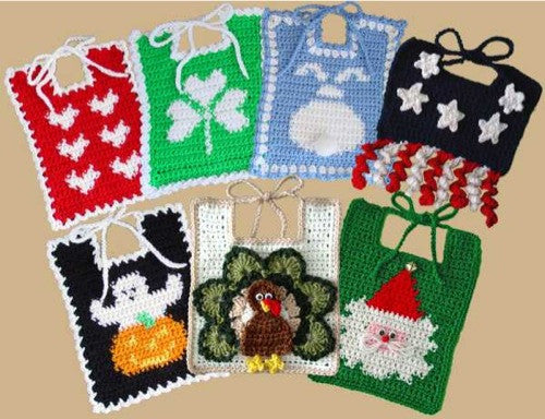 Holiday Bibs for Baby Crochet Pattern - Maggie's Crochet