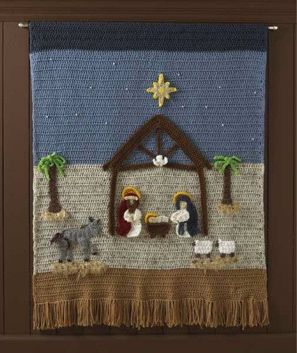 Nativity Afghan and Wall Hanging Crochet Pattern - Maggie's Crochet