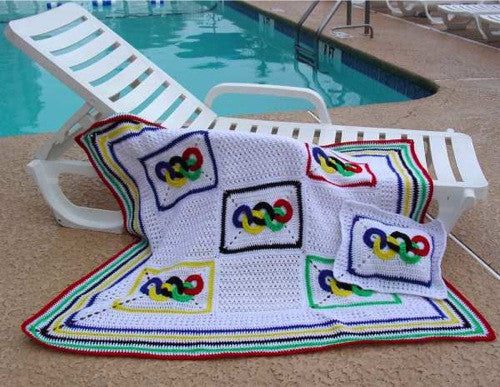 Olympic Rings Afghan and Pillow Crochet Pattern - Maggie's Crochet