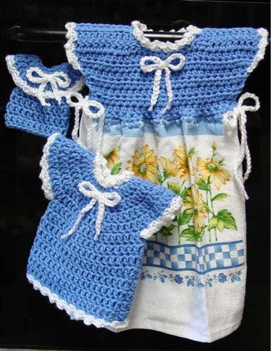 Oven Door Dress, Potholder, and Fridgie Crochet Patterns - Maggie's Crochet