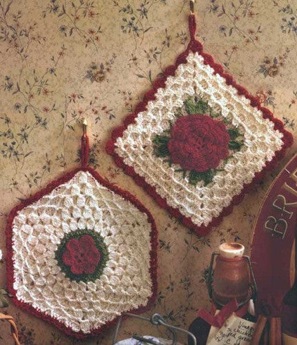 Rose Potholders Crochet Pattern - Maggie's Crochet