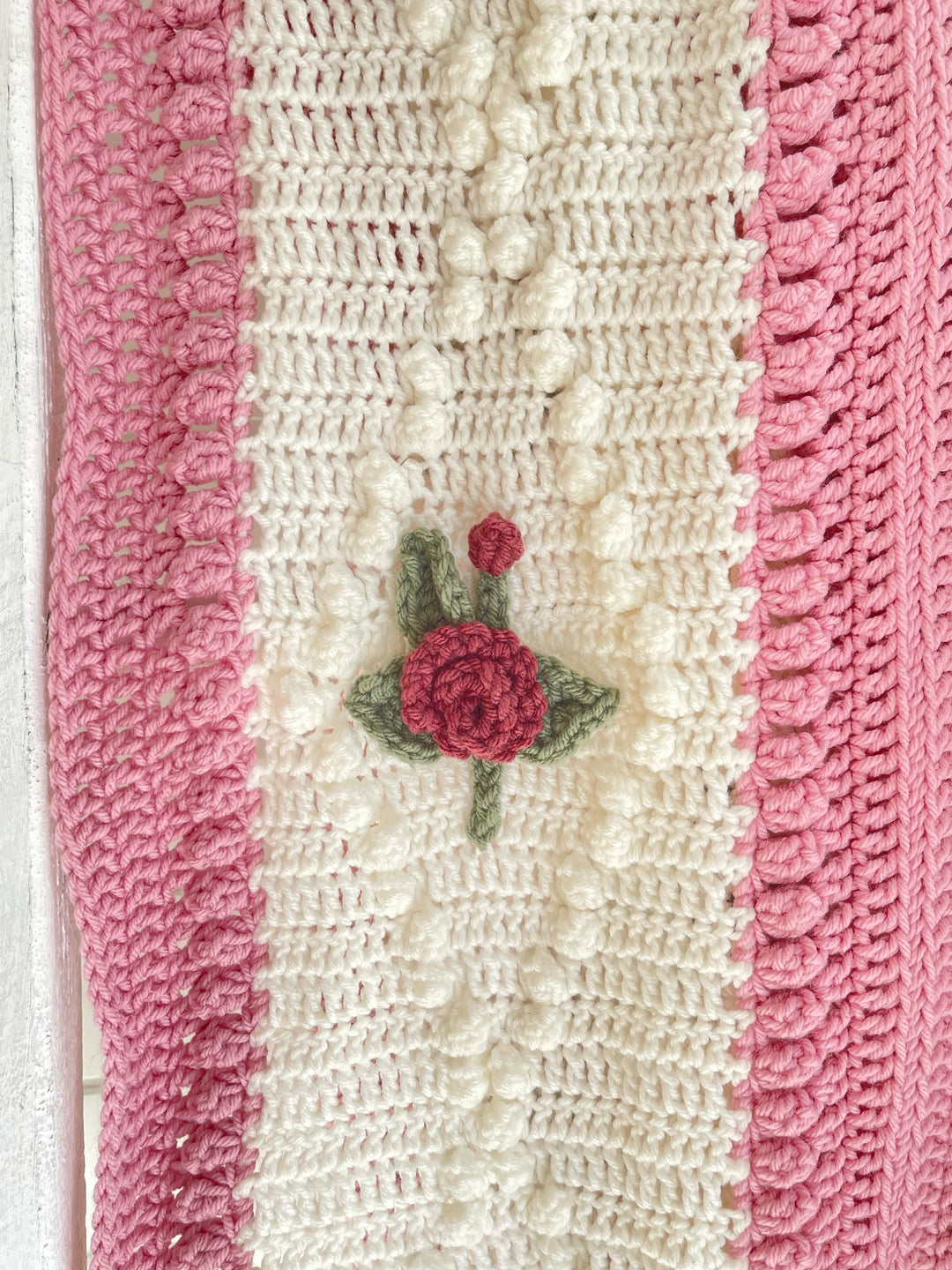 Vintage Diamond Rose Afghan Crochet Pattern