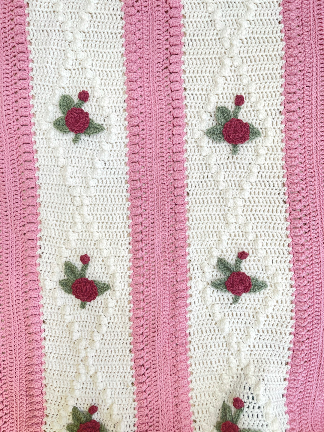 Vintage Diamond Rose Afghan Crochet Pattern