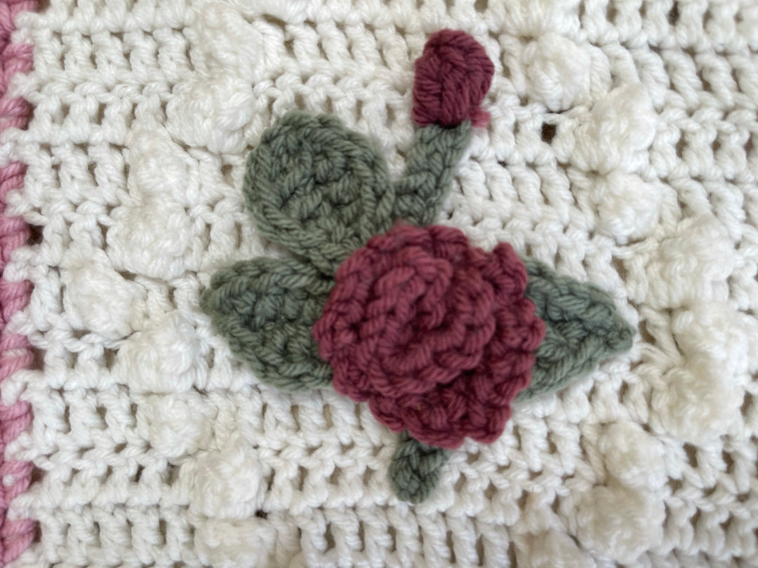 Vintage Diamond Rose Afghan Crochet Pattern