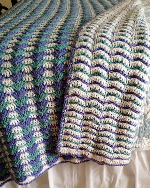 Textured Shells Afghan Crochet Pattern - Maggie's Crochet