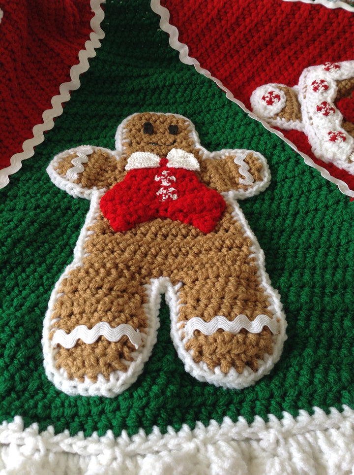 Gingerbread Tree Skirt Crochet Pattern - Maggie's Crochet