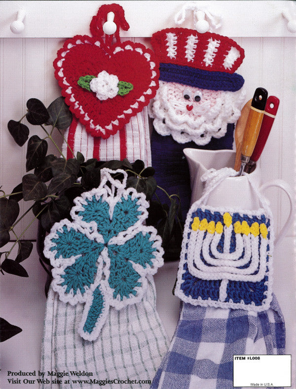 Holiday Towel Toppers Crochet Pattern Leaflet - Maggie's Crochet