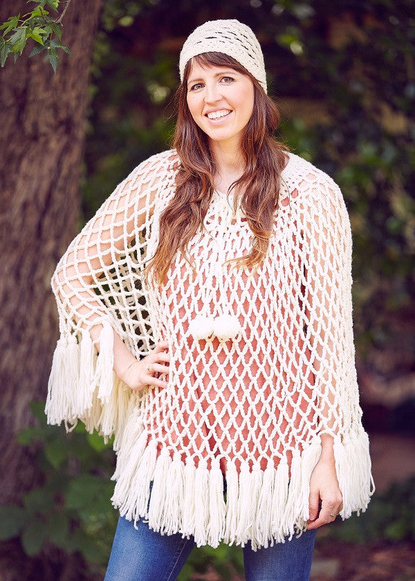 Hippie Boho Poncho Cap Crochet Pattern Maggie s Crochet