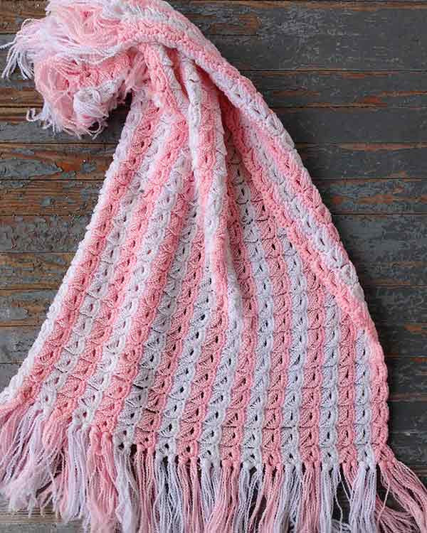 Broomstick Lace Baby Afghan Crochet Pattern - Maggie's Crochet