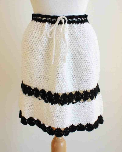 Monochrome Mini Skirt Crochet Pattern - Maggie's Crochet