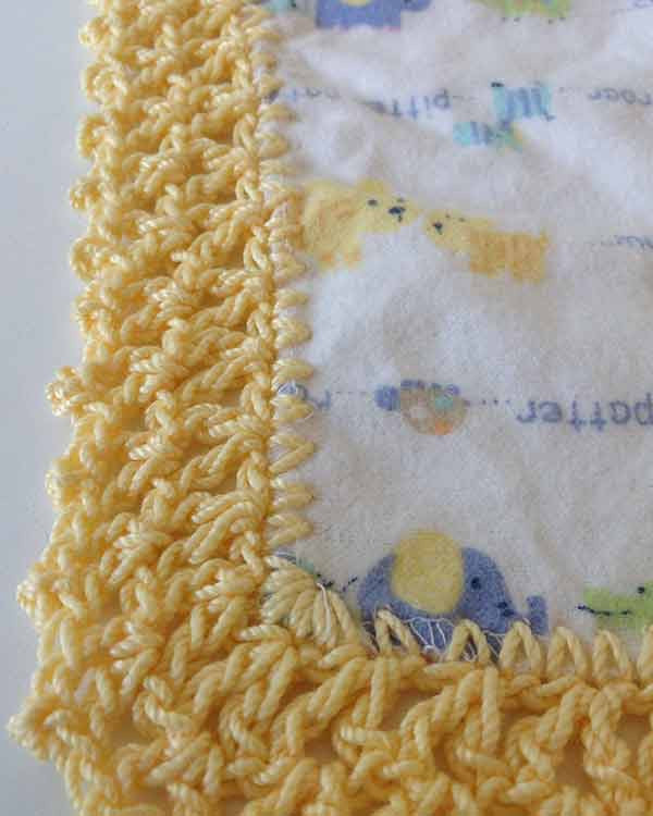 Receiving Blanket Eyelet Edging Crochet Pattern - Maggie's Crochet