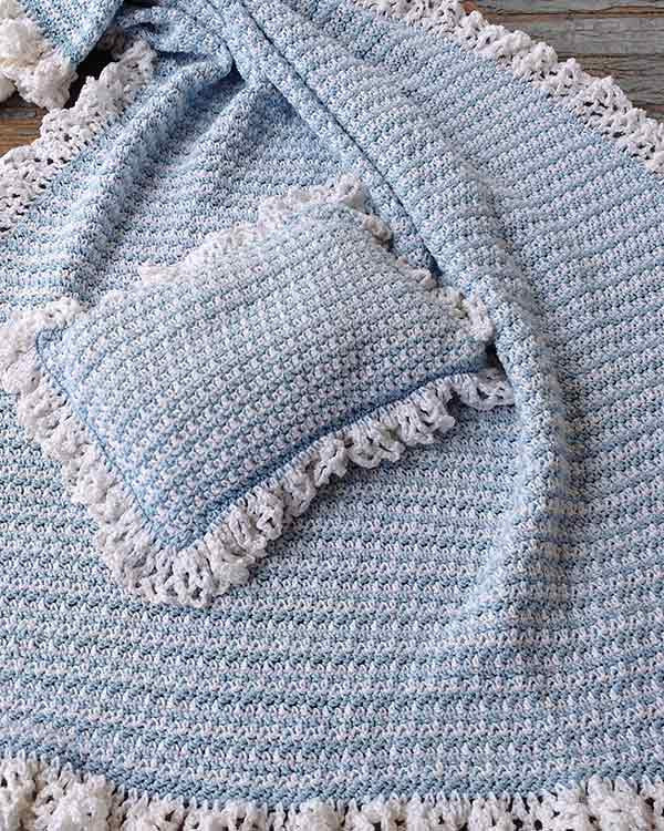 Lullaby Cotton Afghan & Pillow Set - Maggie's Crochet