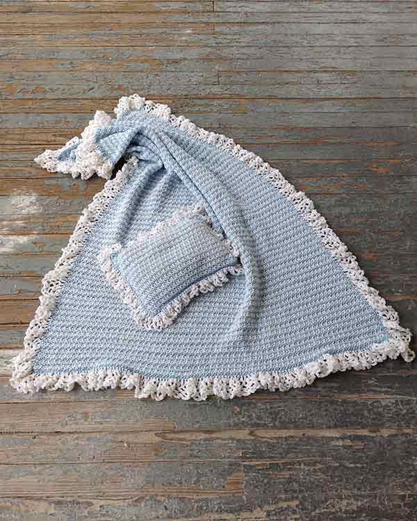 Lullaby Cotton Afghan & Pillow Set - Maggie's Crochet