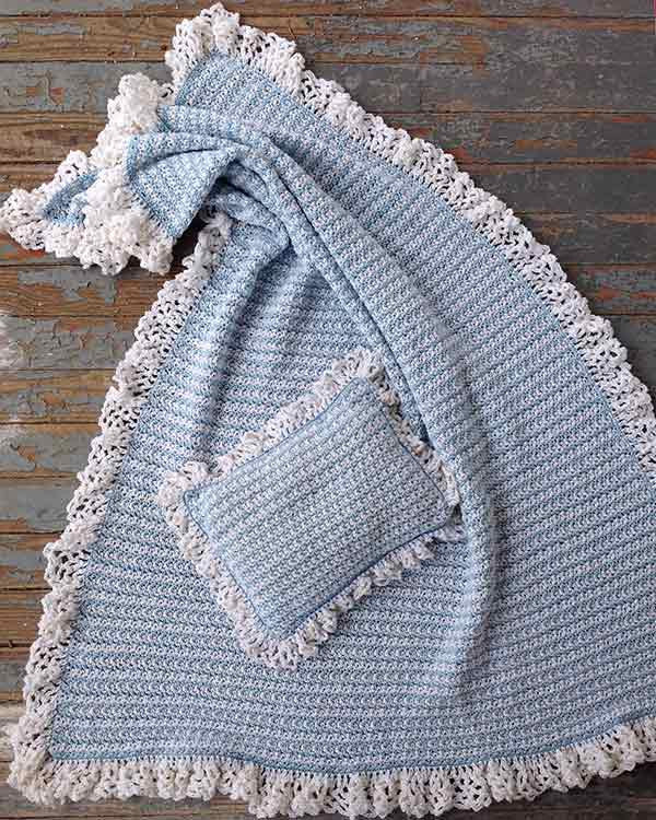 Lullaby Cotton Afghan & Pillow Set - Maggie's Crochet