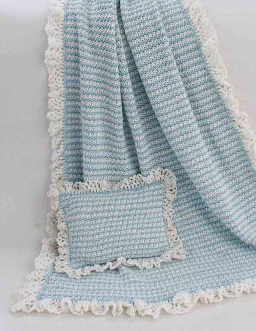 Lullaby Cotton Afghan & Pillow Set - Maggie's Crochet