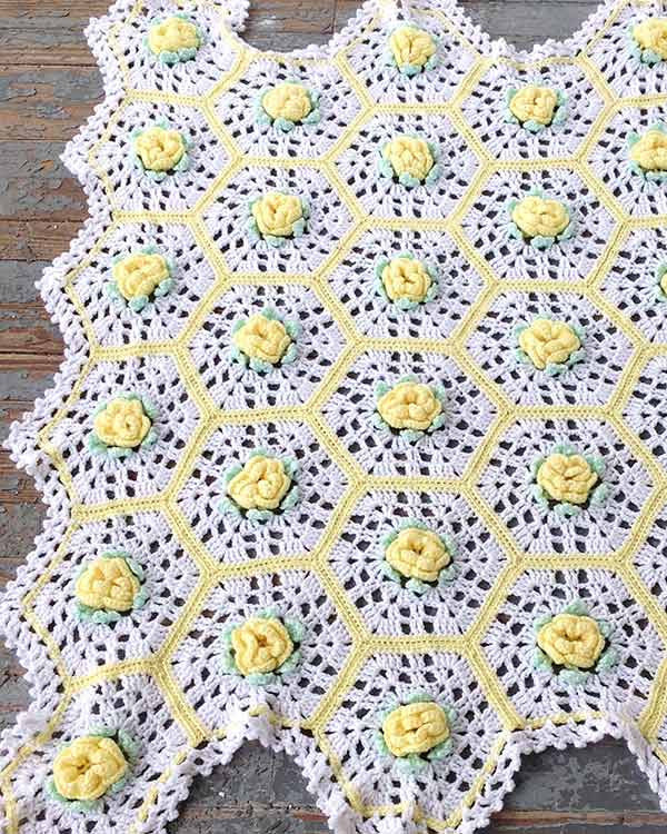 Baby Rose Garden Afghan Pattern - Maggie's Crochet