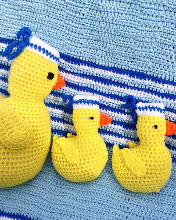 Sailing Duckies Afghan, Pillow and Toy Crochet Patterns - Maggie's Crochet