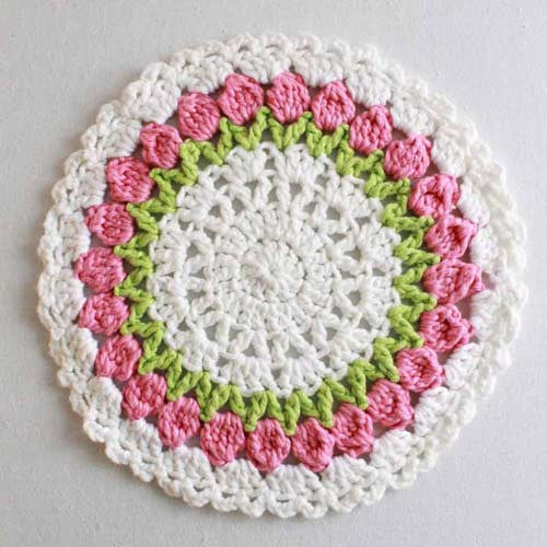 Floral Bouquet of Dishcloths Set 1 Crochet Pattern - Maggie's Crochet