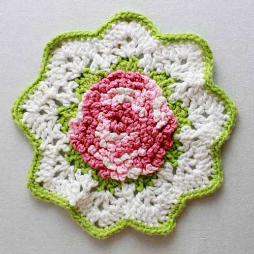 Floral Bouquet of Dishcloths Set 1 Crochet Pattern - Maggie's Crochet