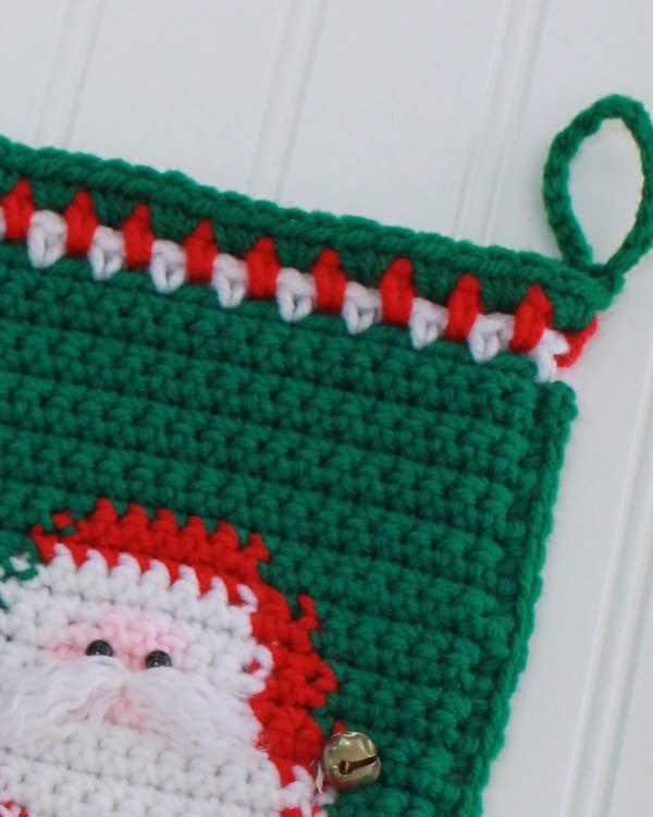 Santa and Holly Stockings Crochet Pattern - Maggie's Crochet