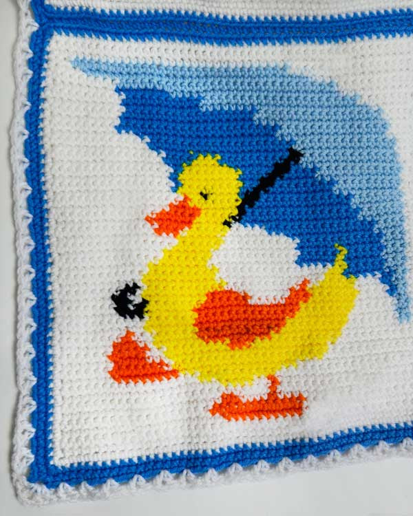 Little Ducky Duddle Afghan and Pillow Crochet Pattern - Maggie's Crochet