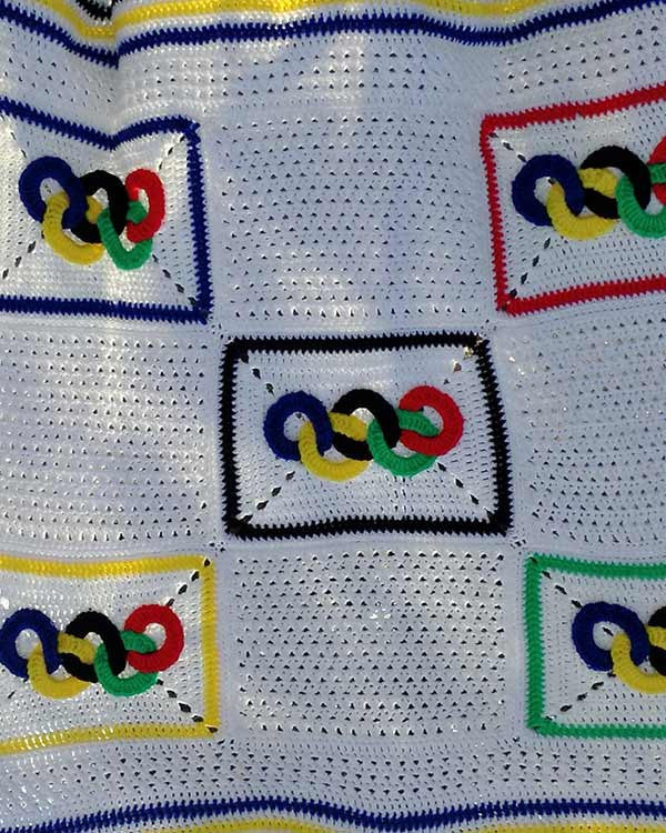 Olympic Rings Afghan and Pillow Crochet Pattern Maggie's Crochet